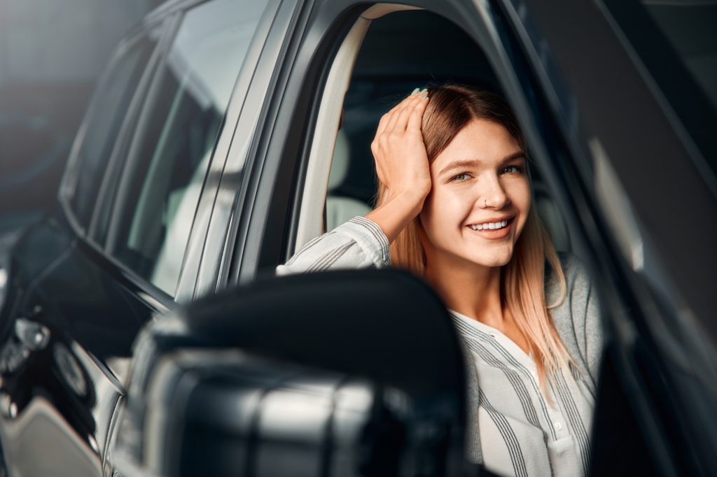 Car showroom. Buying, renting a car.